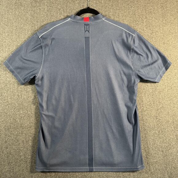 Nike Tiger Woods Polo Mens Medium Blue Dri-FIT Blade Collar Golf CT3799-460 - Picture 4 of 11